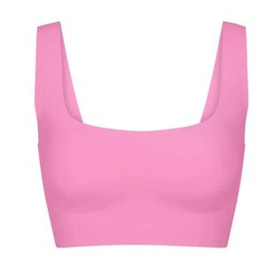 SKIMS NAKED SCOOP Bra TANK, PINK Seamless Bra/tank XS-